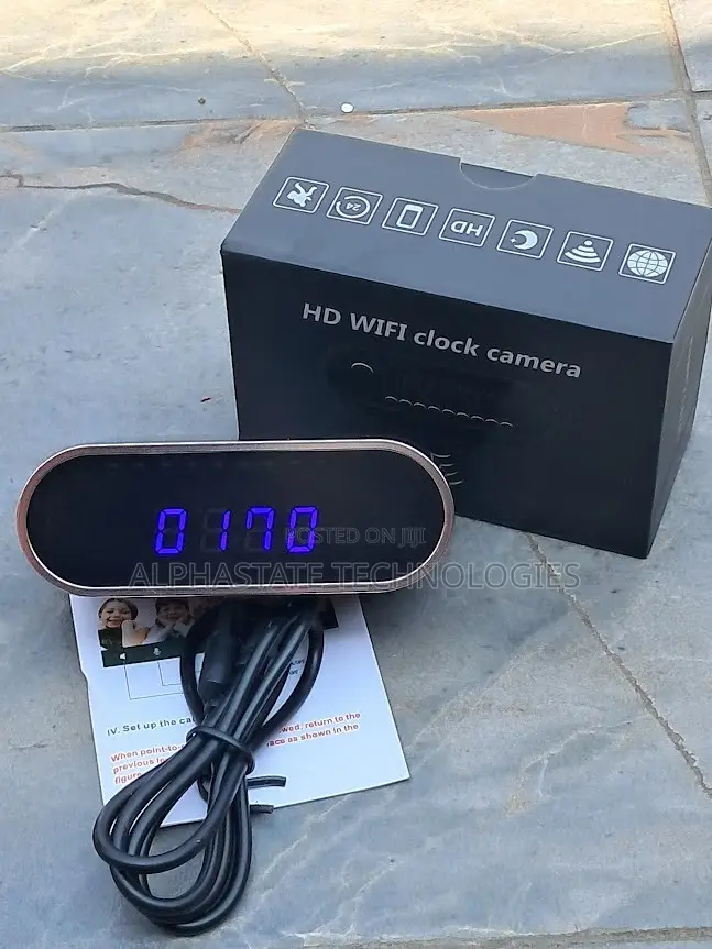 Discreet Digital Clock Camera With HD Video and Night Vision