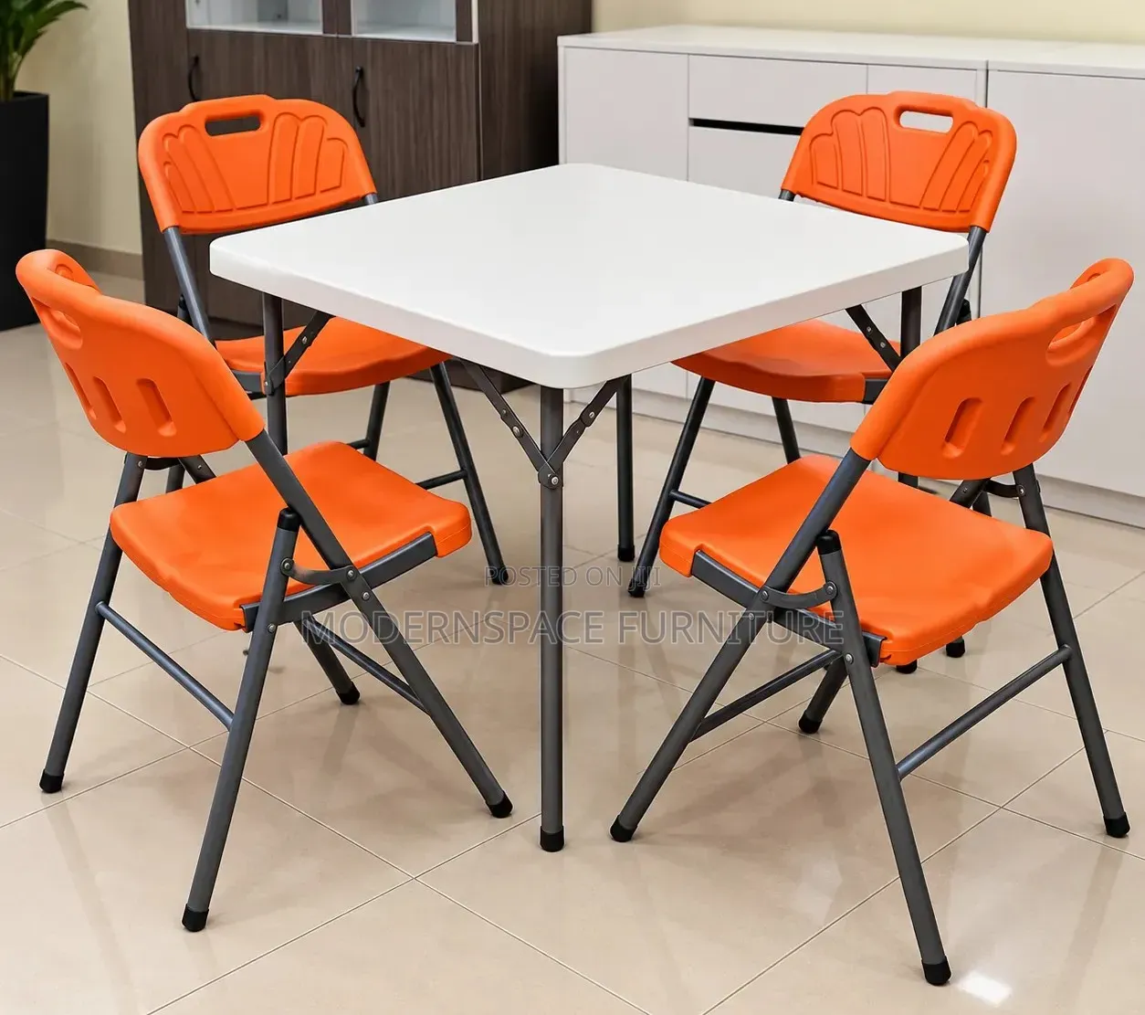 Foldable:Outdoor Dining Table and Chair Set