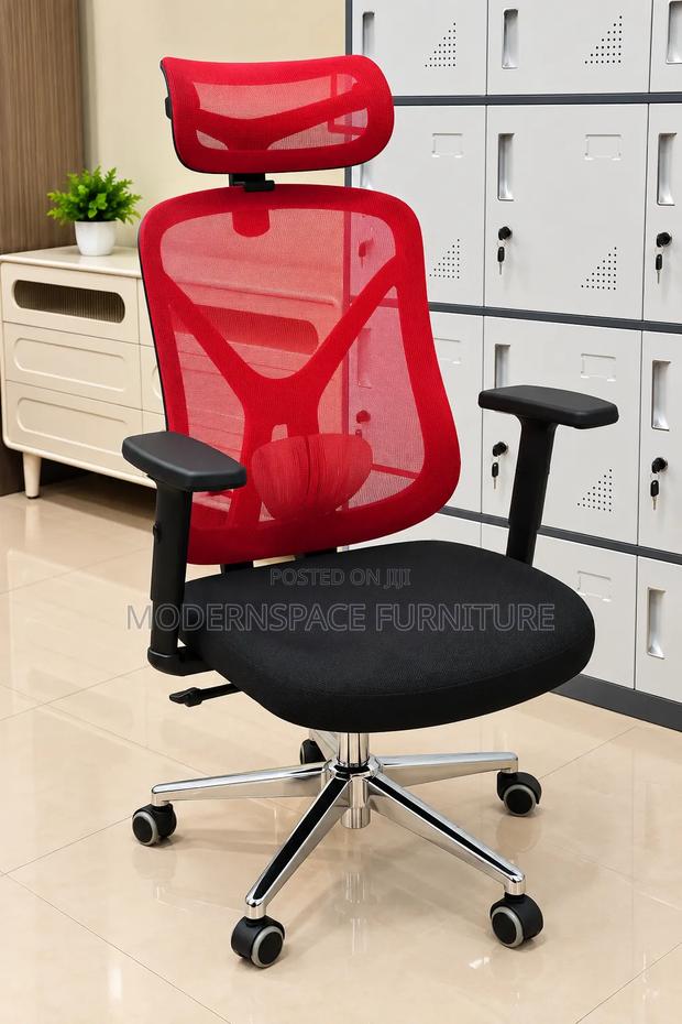 Office Chair :Red and Black Ergonomic Office Chair