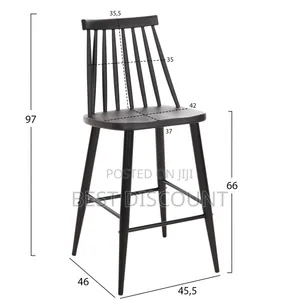 Counter Chair Black and White