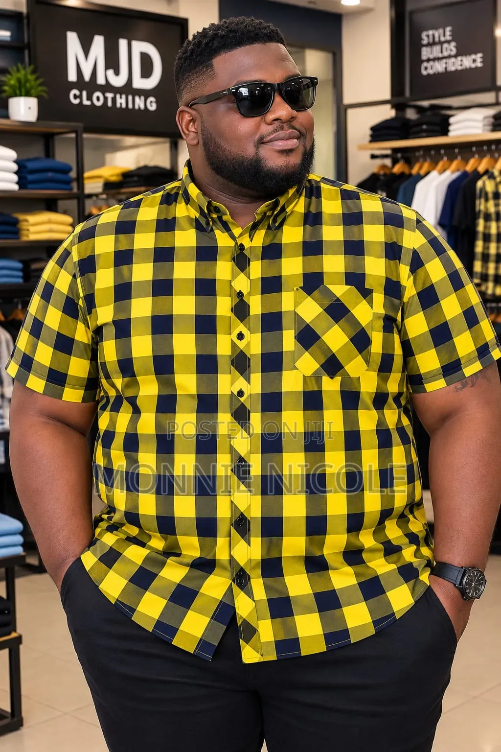 Men Plus Size Casual Shirt.
