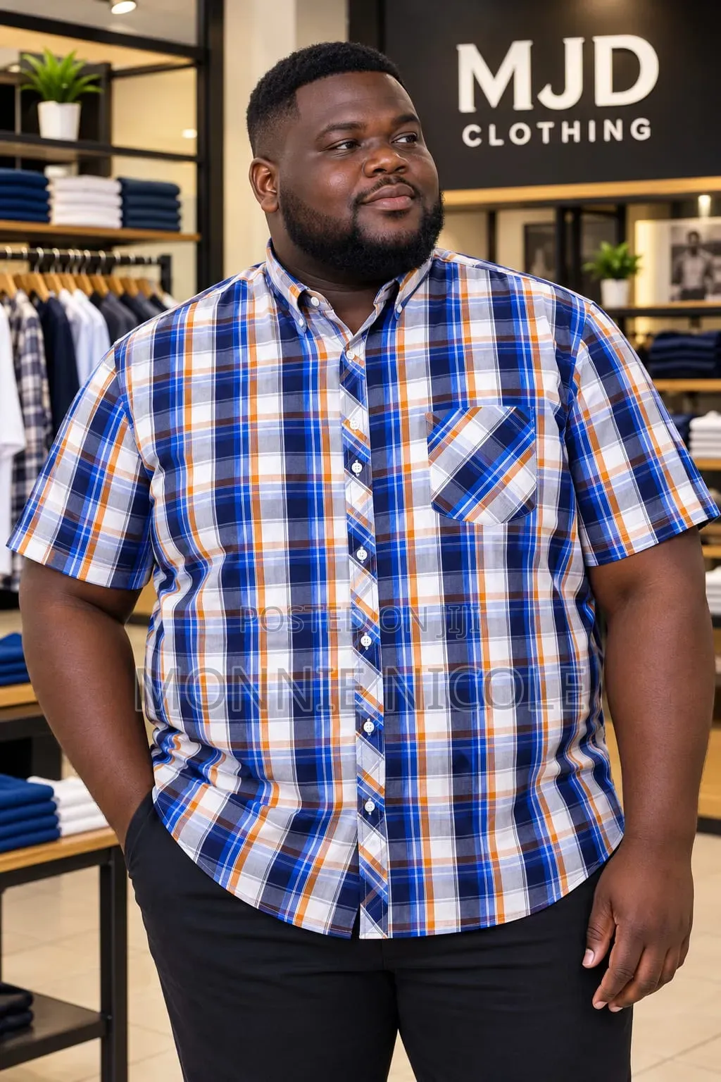Men Plus Size Casual Shirt.