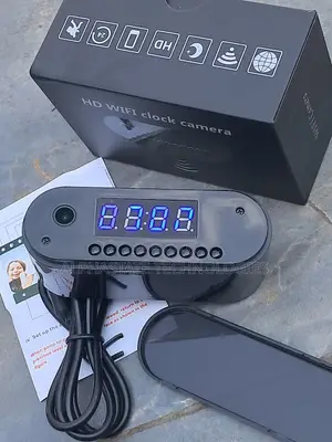 HD Digital Alarm Clock With Built-in WiFi Security Camera
