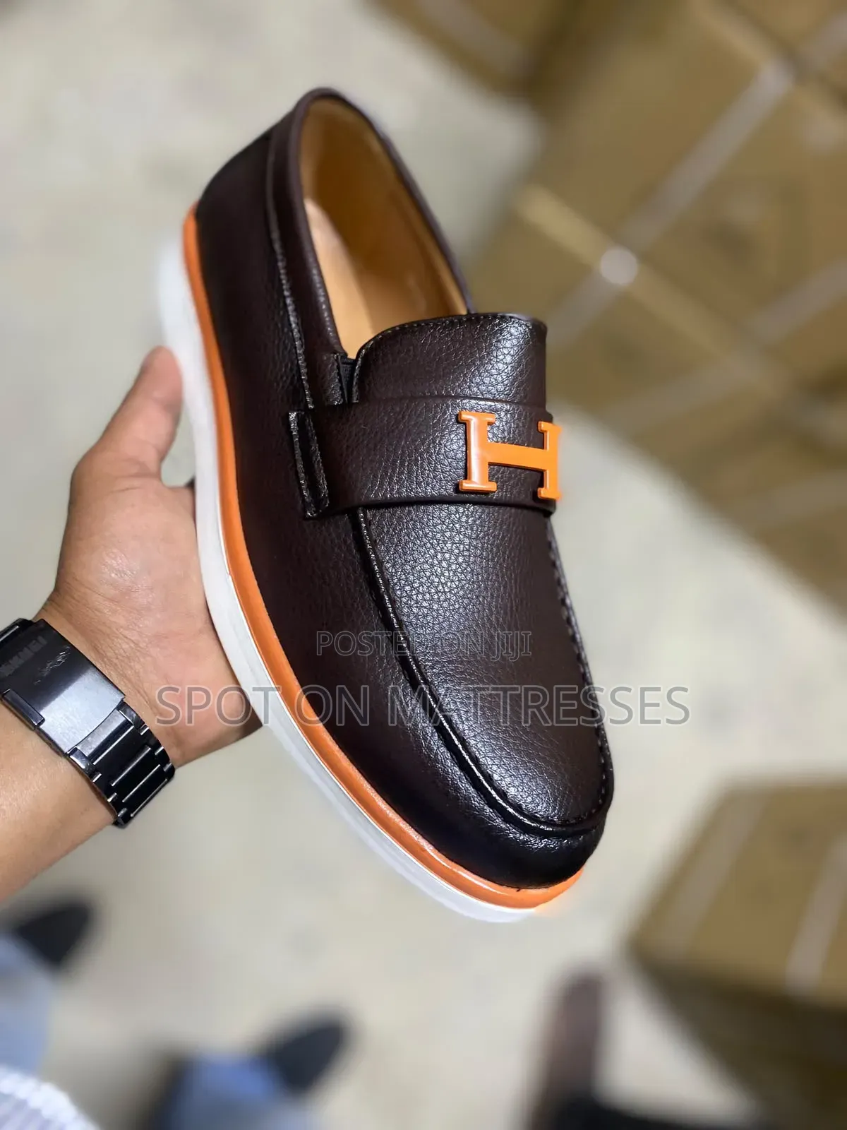 Hermes Inspired Executive Loafers. Sizes 40-45. Colours Brown & Black.