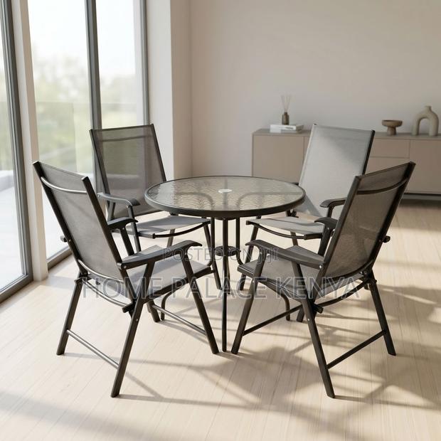 Dining Set; Stylish Garden Dining Table and Chairs Set for Outdoor - thumbnail 5