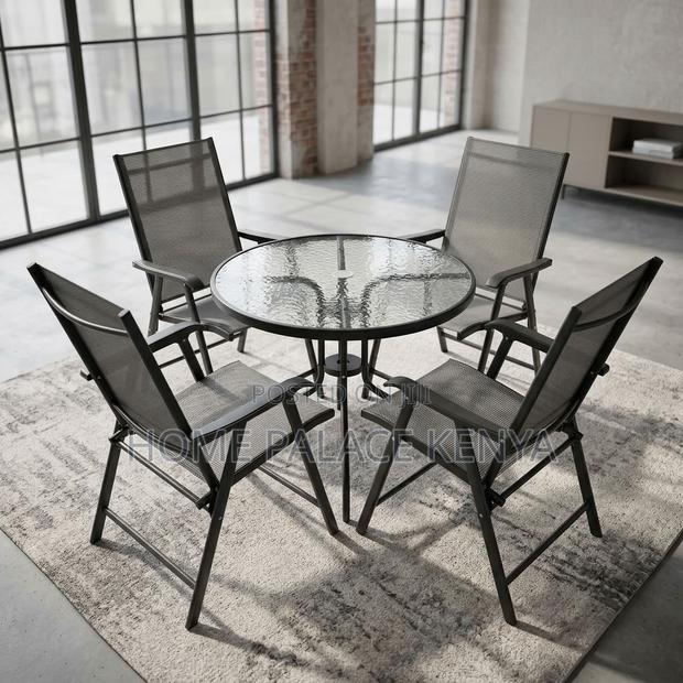 Dining Set; Stylish Garden Dining Table and Chairs Set for Outdoor - thumbnail 6