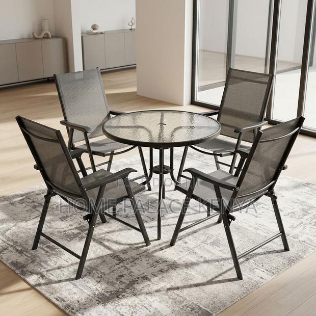 Dining Set; Stylish Garden Dining Table and Chairs Set for Outdoor - thumbnail 3