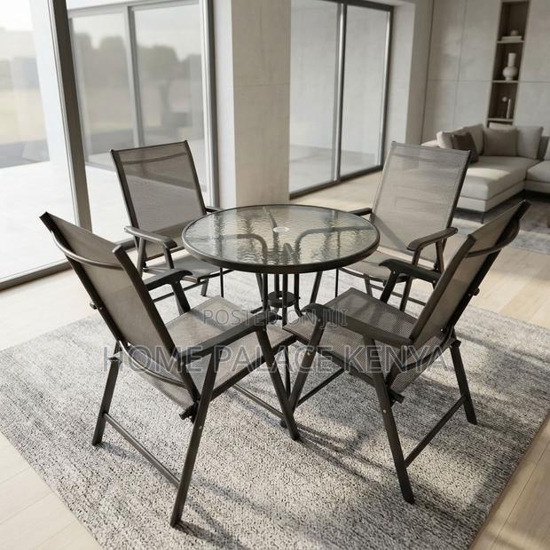 Dining Set; Stylish Garden Dining Table and Chairs Set for Outdoor - thumbnail 7