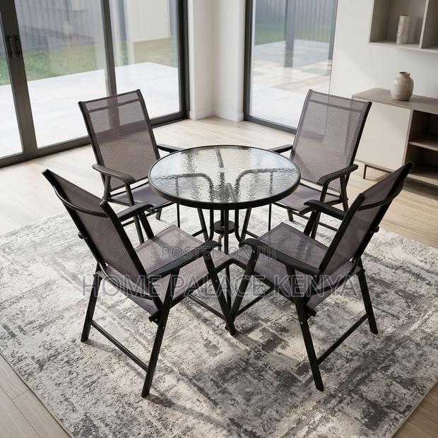 Dining Set; Stylish Garden Dining Table and Chairs Set for Outdoor - main view