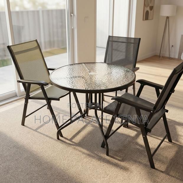 Dining Set; Stylish Garden Dining Table and Chairs Set for Outdoor - thumbnail 2
