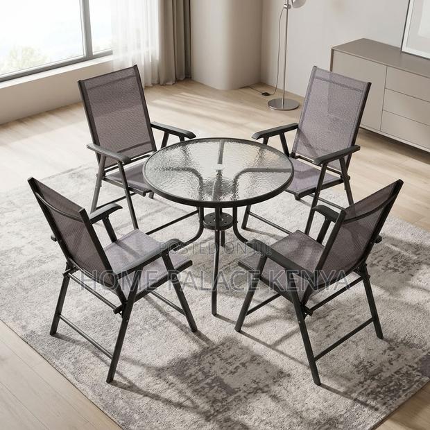 Dining Set; Stylish Garden Dining Table and Chairs Set for Outdoor - thumbnail 9