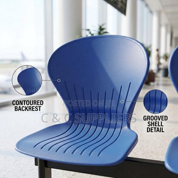 3-Seater Airport Waiting-Plastic Backrest - thumbnail 3