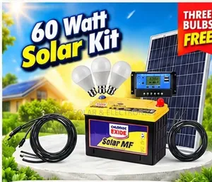 60w Solar Kit - 32Ah Mf Solar Battery + 10A Controller+ 10m Cable