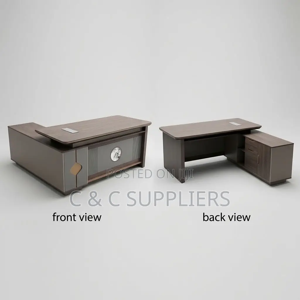 2.4M L-Shaped Director's Staff Desk