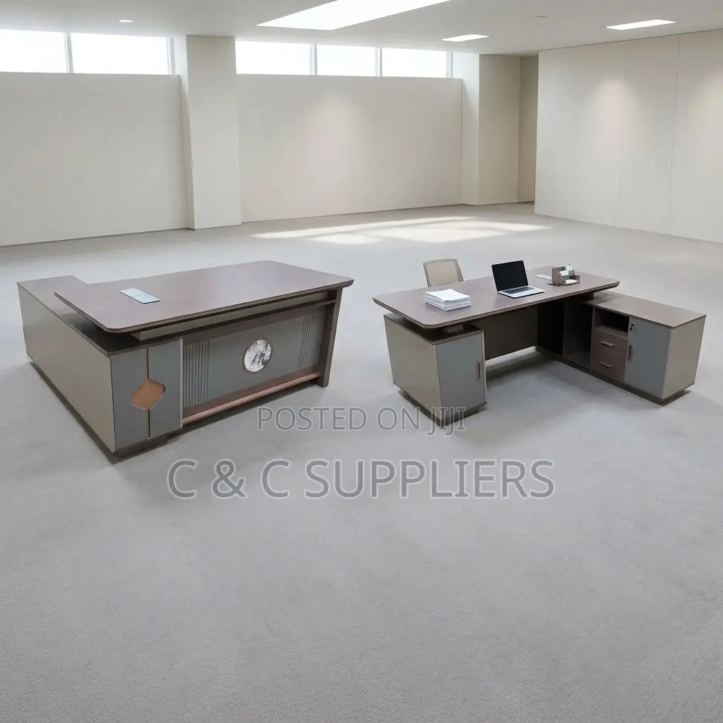 2.4M L-Shaped Director's Staff Desk