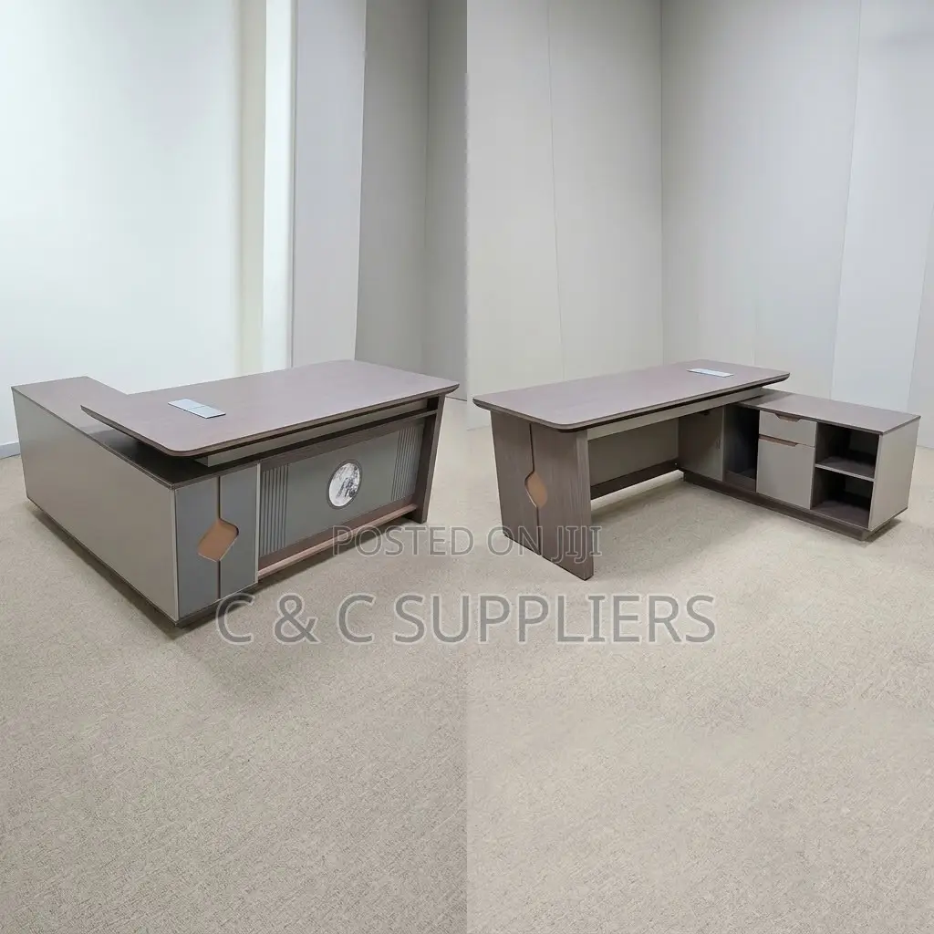 2.4M L-Shaped Director's Staff Desk