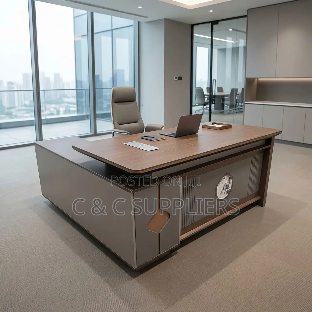 2.4M L-Shaped Director's Staff Desk