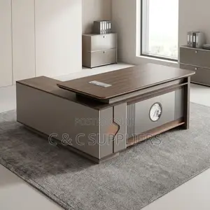 2.4M L-Shaped Director's Staff Desk