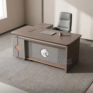 2.4M L-Shaped Director's Staff Desk