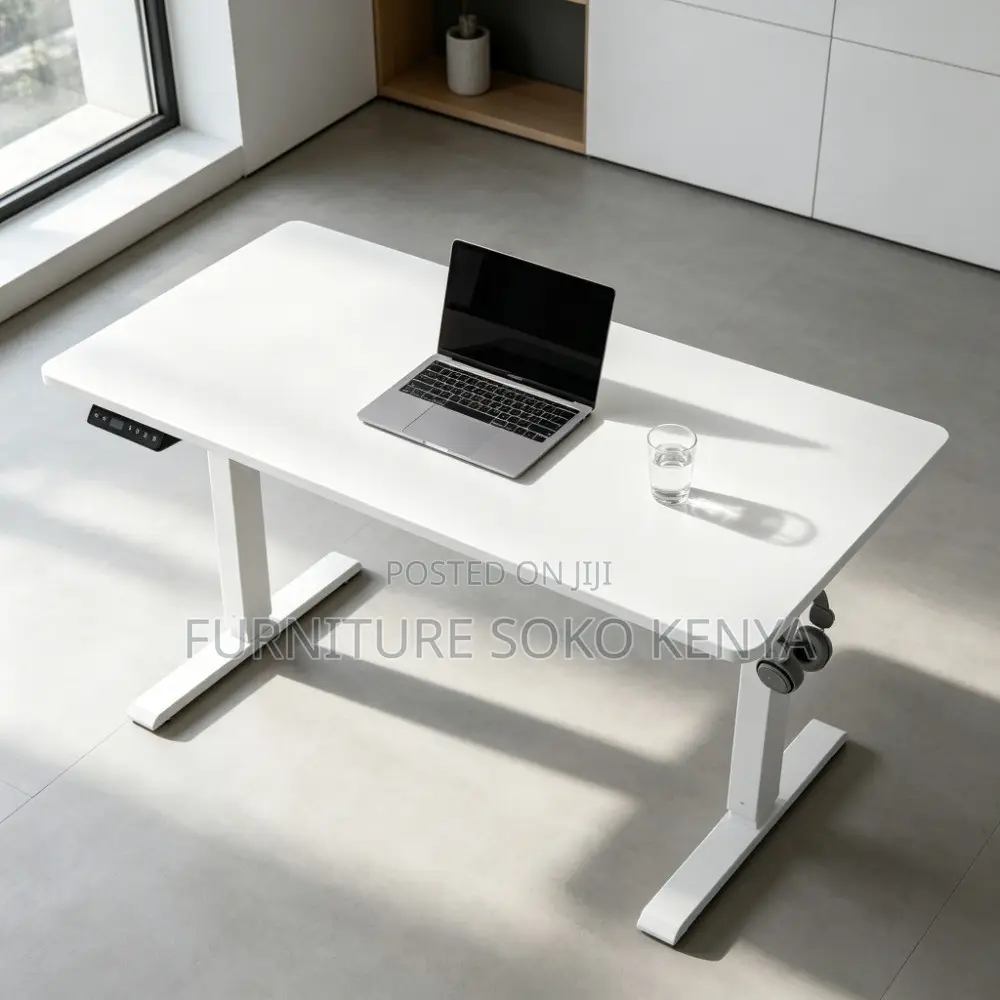 White 1.2 Meter Ergonomic Studio Table | Electric Home Desk