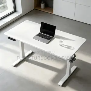 White 1.2 Meter Ergonomic Studio Table | Electric Home Desk