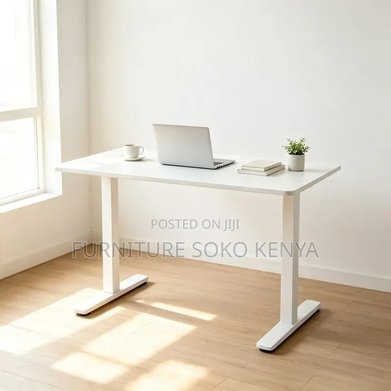 White 1.2 Meter Ergonomic Studio Table | Electric Home Desk