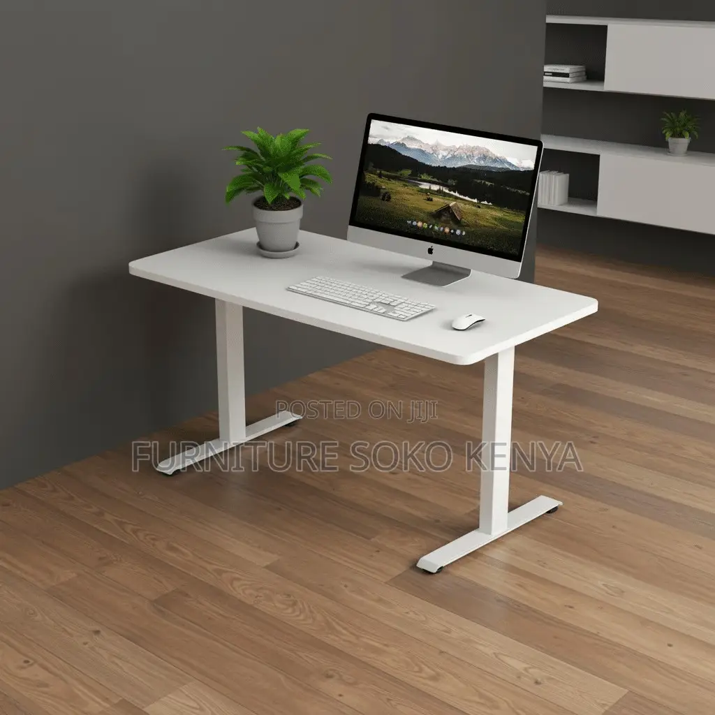 White 1.2 Meter Ergonomic Studio Table | Electric Home Desk