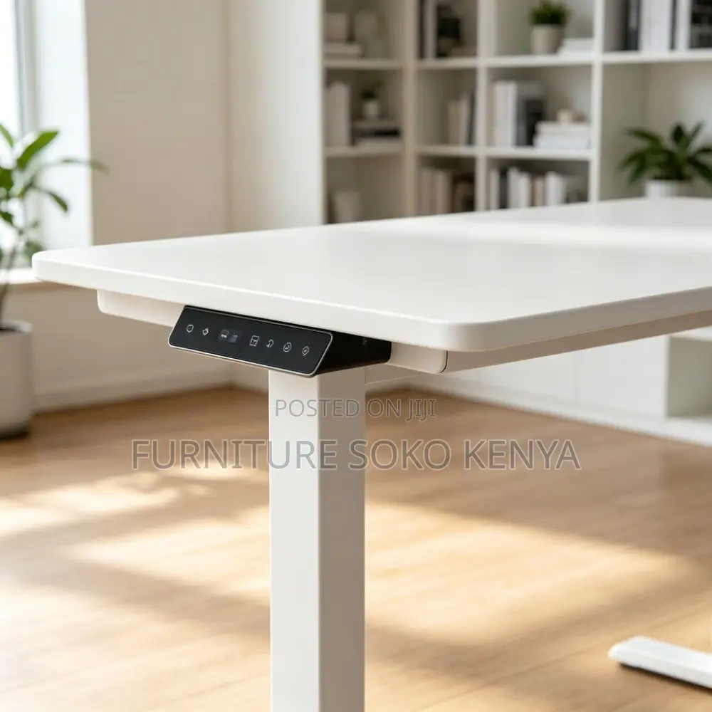 White 1.2 Meter Ergonomic Studio Table | Electric Home Desk