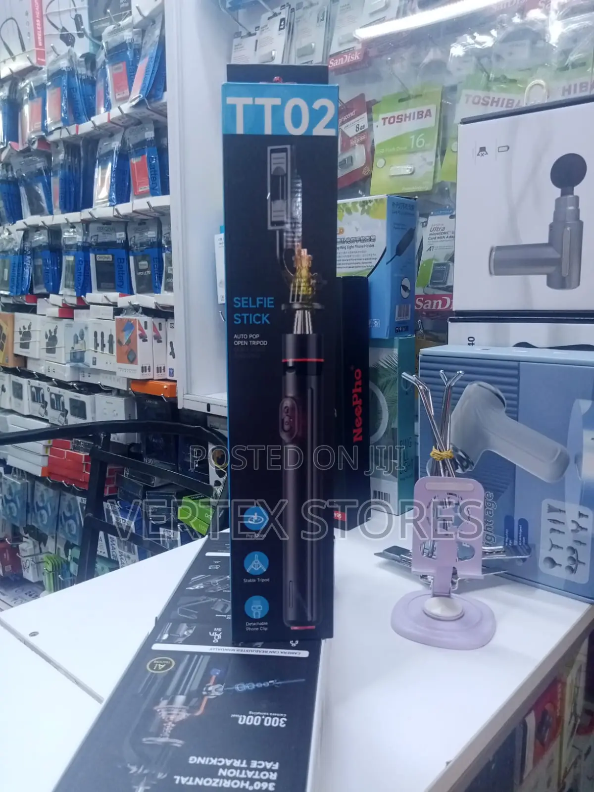 TT02 Selfie Stick Auto Pop Open Tripod