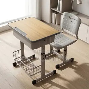 Home Children Steel Framed Desk & Chair.