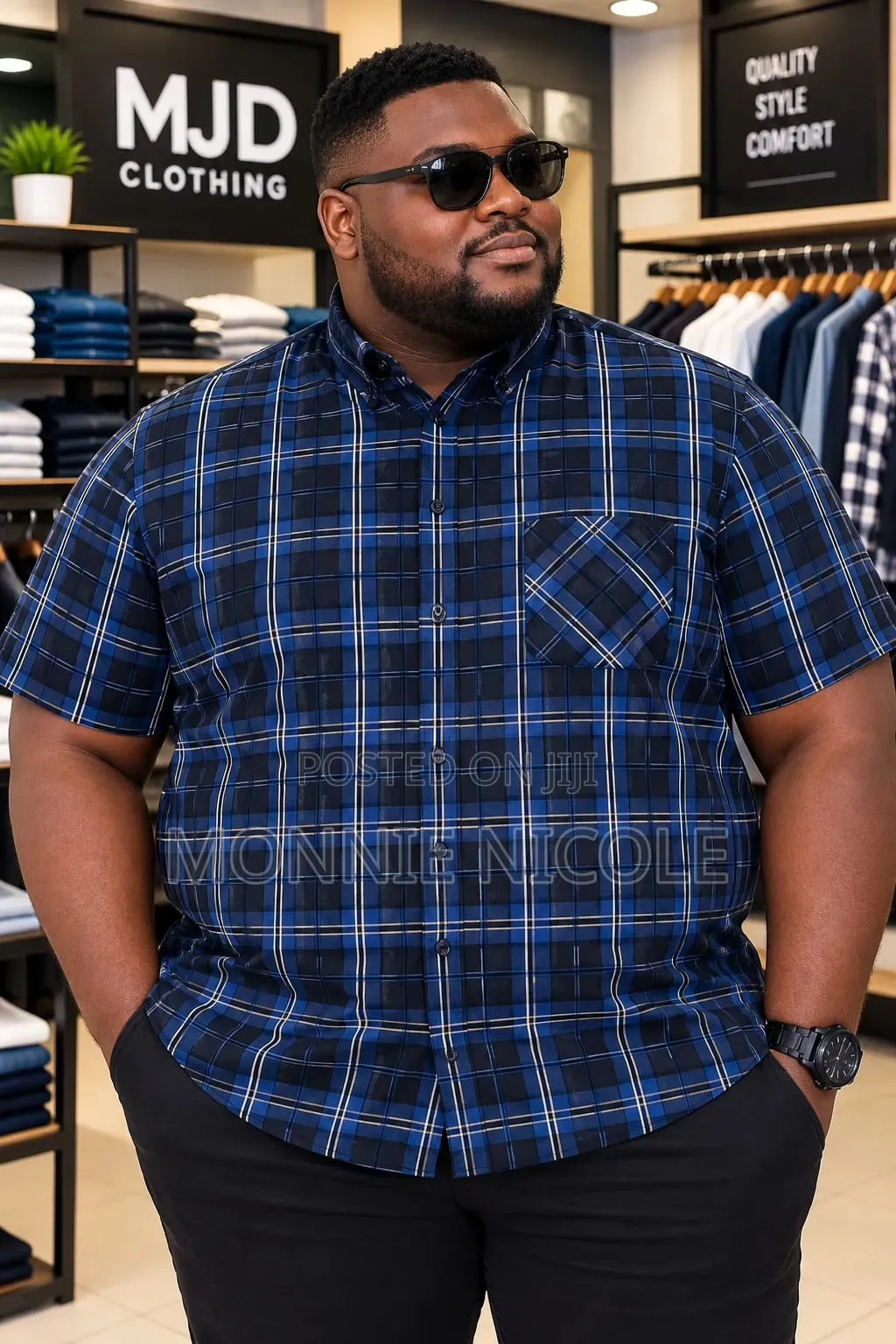 Quality Cotton Men Casual Shirts. Plus Size Men