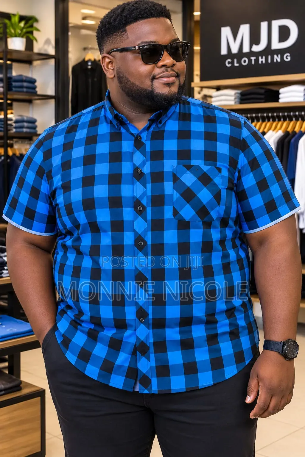 Quality Cotton Men Casual Shirts. Plus Size Men