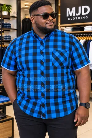 Quality Cotton Men Casual Shirts. Plus Size Men
