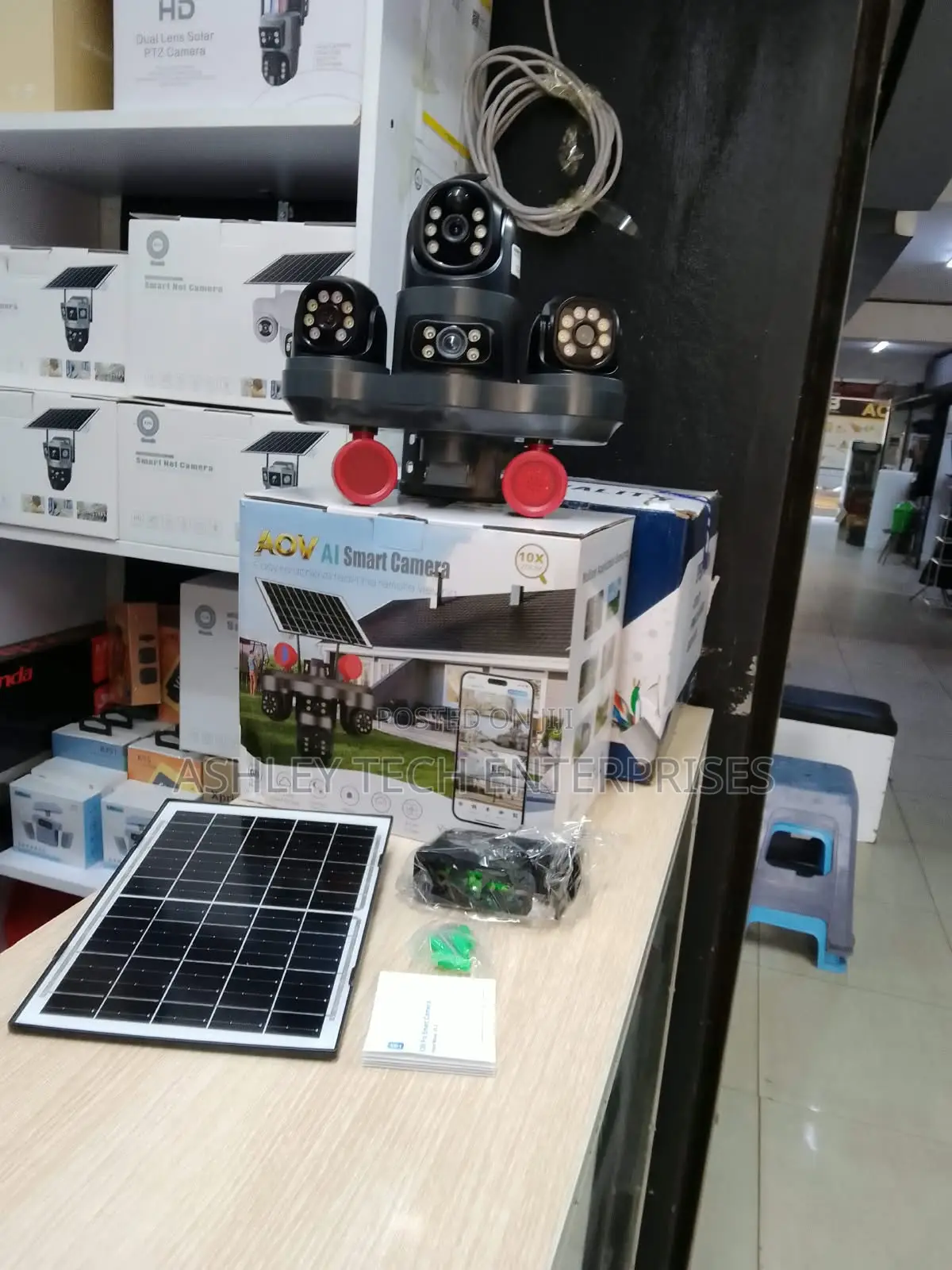 High-Performance V380 AOV 4G SIM CCTV – 4 Lens Design