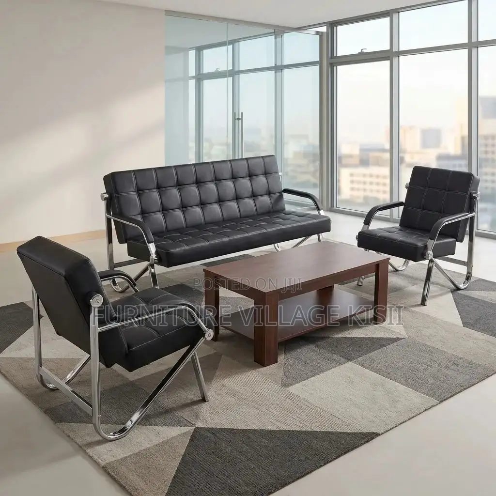 5 Seater Office Sofa With Metal Frame