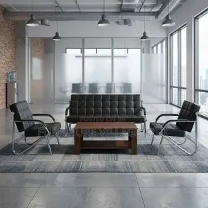 5 Seater Office Sofa With Metal Frame
