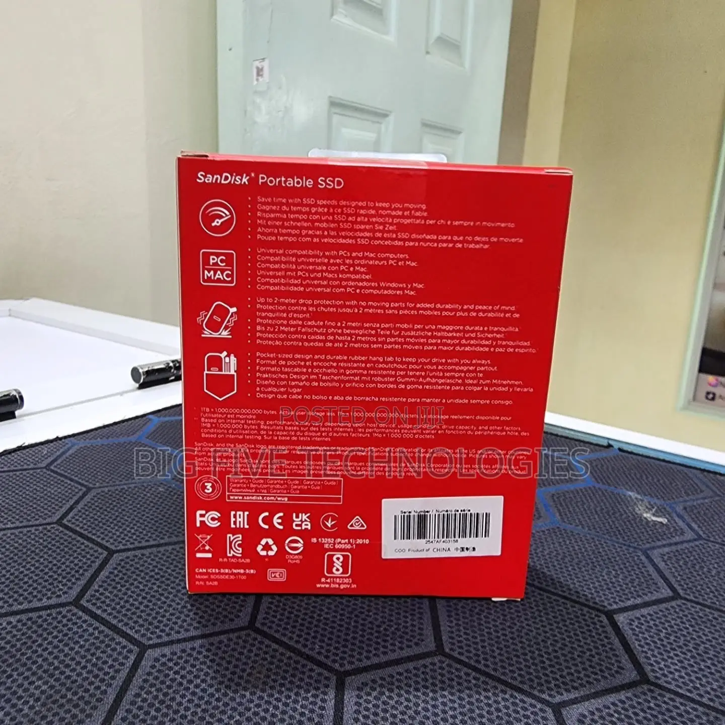 Sandisk E30 1TB Portable External SSD