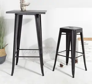 Modular Metallic Bistro Barstool