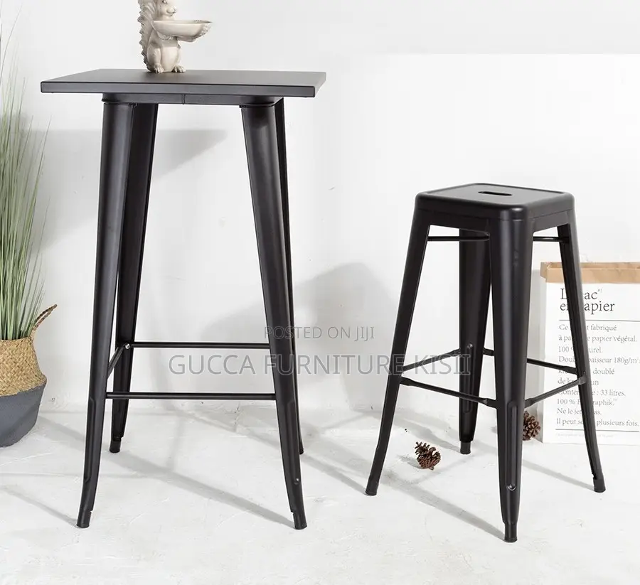 Modular Metallic Bistro Barstool
