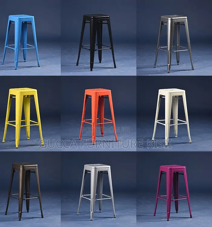Modular Metallic Bistro Barstool