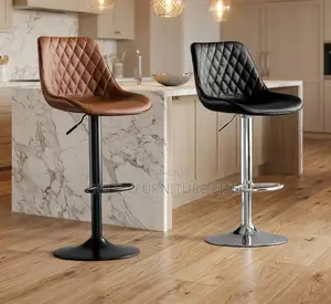 Leather Executive Barstool With Footrest