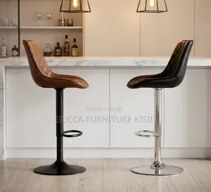 Leather Executive Barstool With Footrest