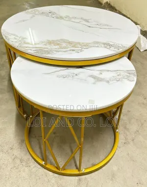Modern Luxury 2in1 Pure Marble Nesting Tables.