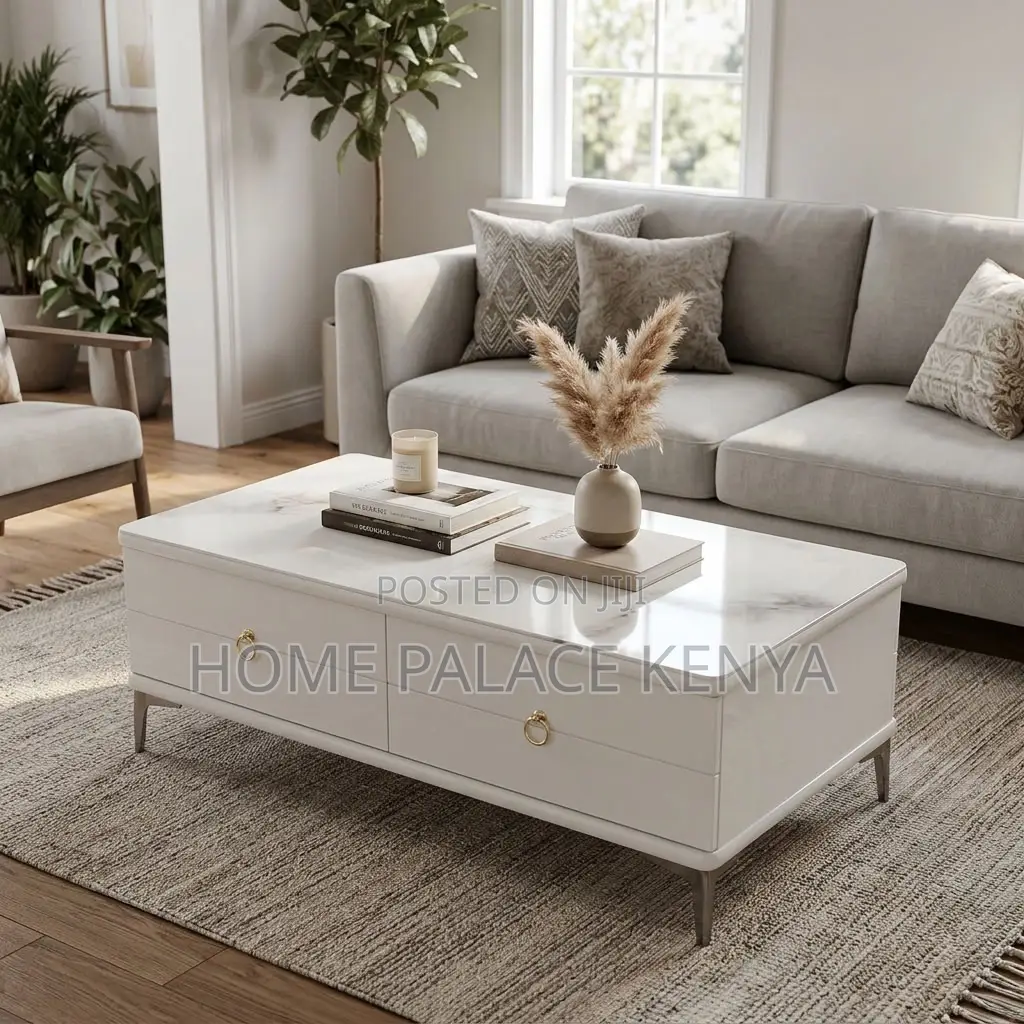 Coffee Table; 4-Drawer Living Room Table