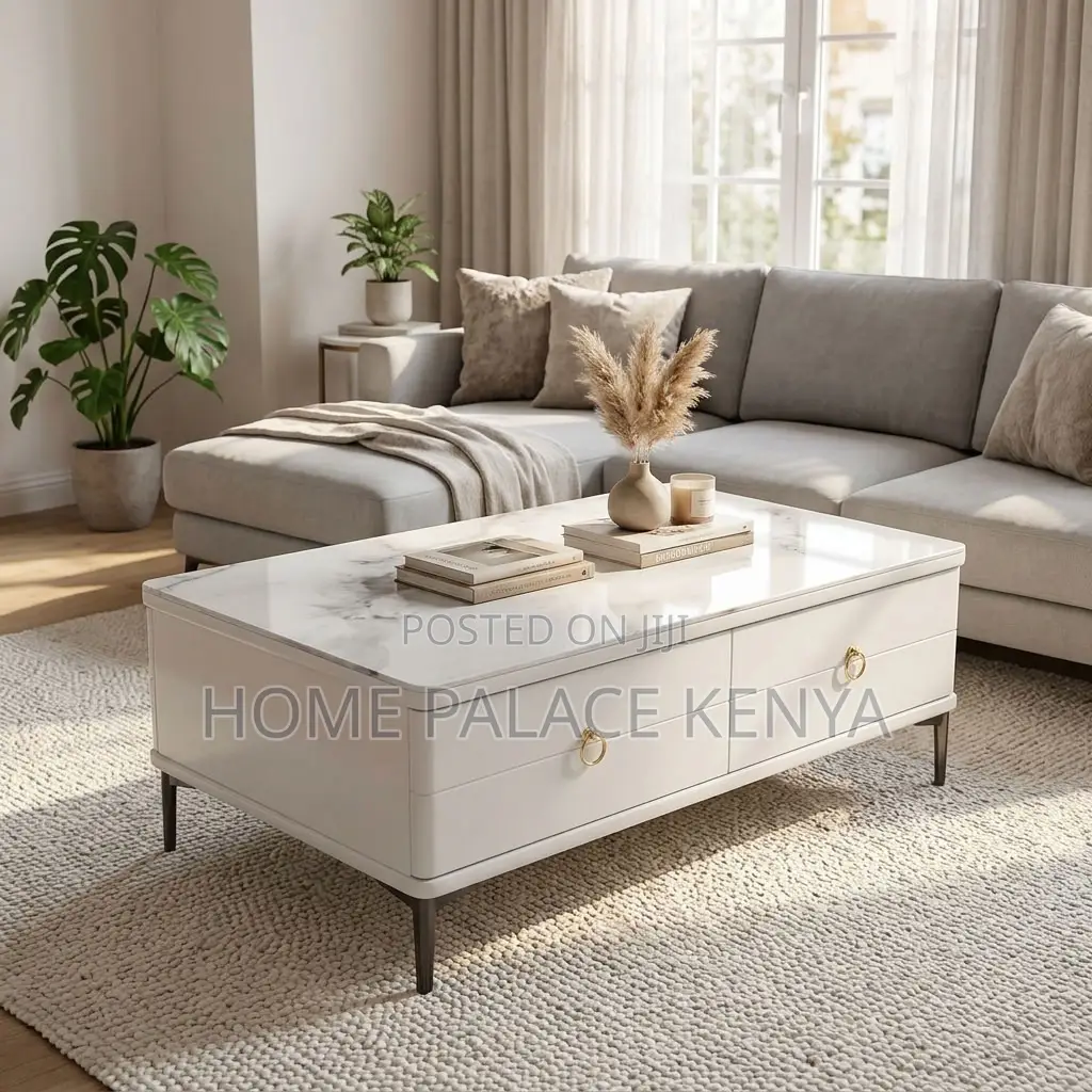 Coffee Table; 4-Drawer Living Room Table