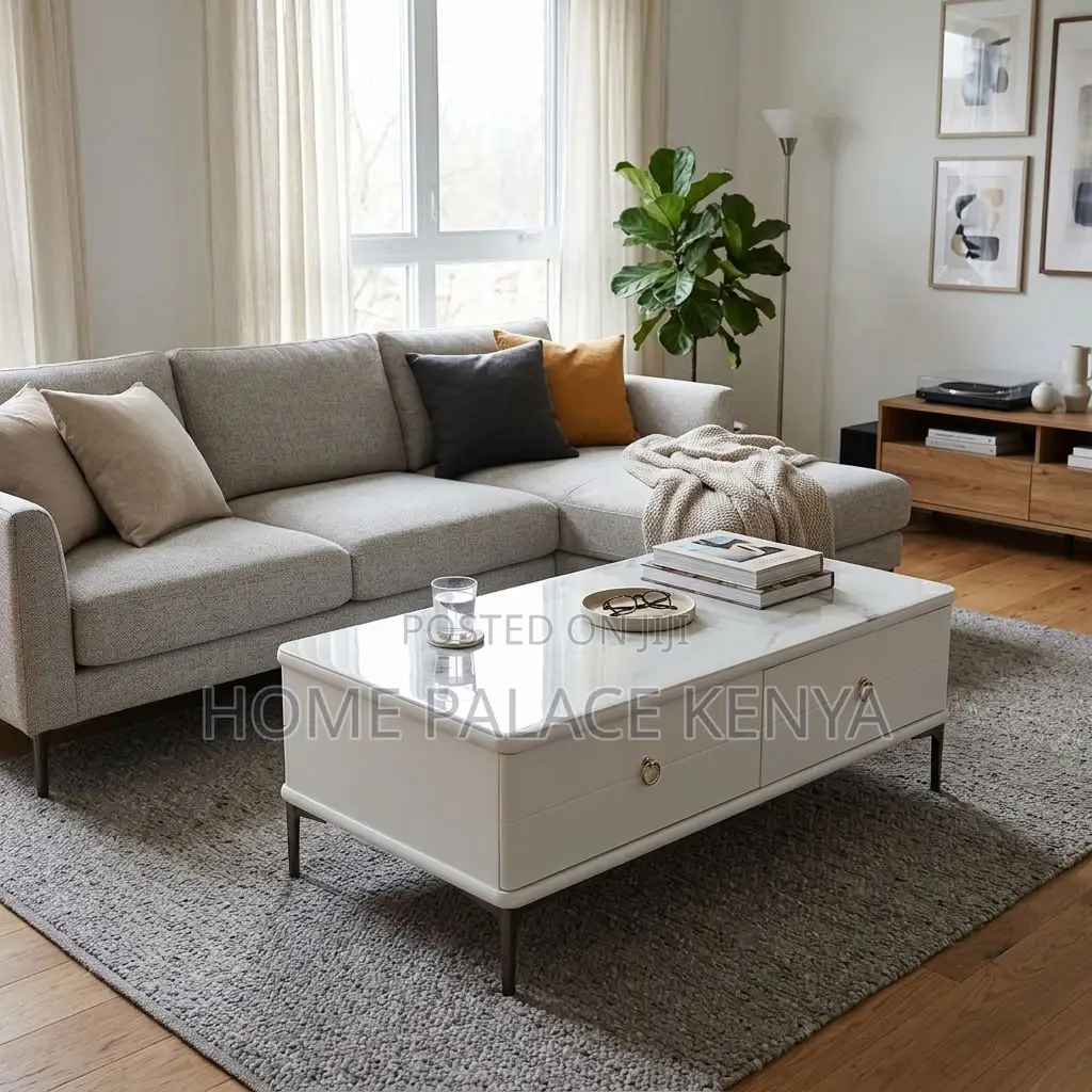 Coffee Table; 4-Drawer Living Room Table