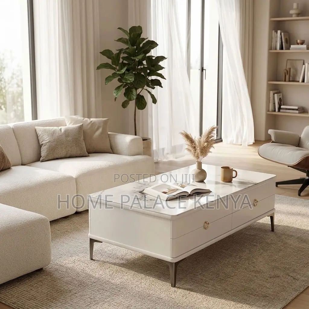 Coffee Table; 4-Drawer Living Room Table