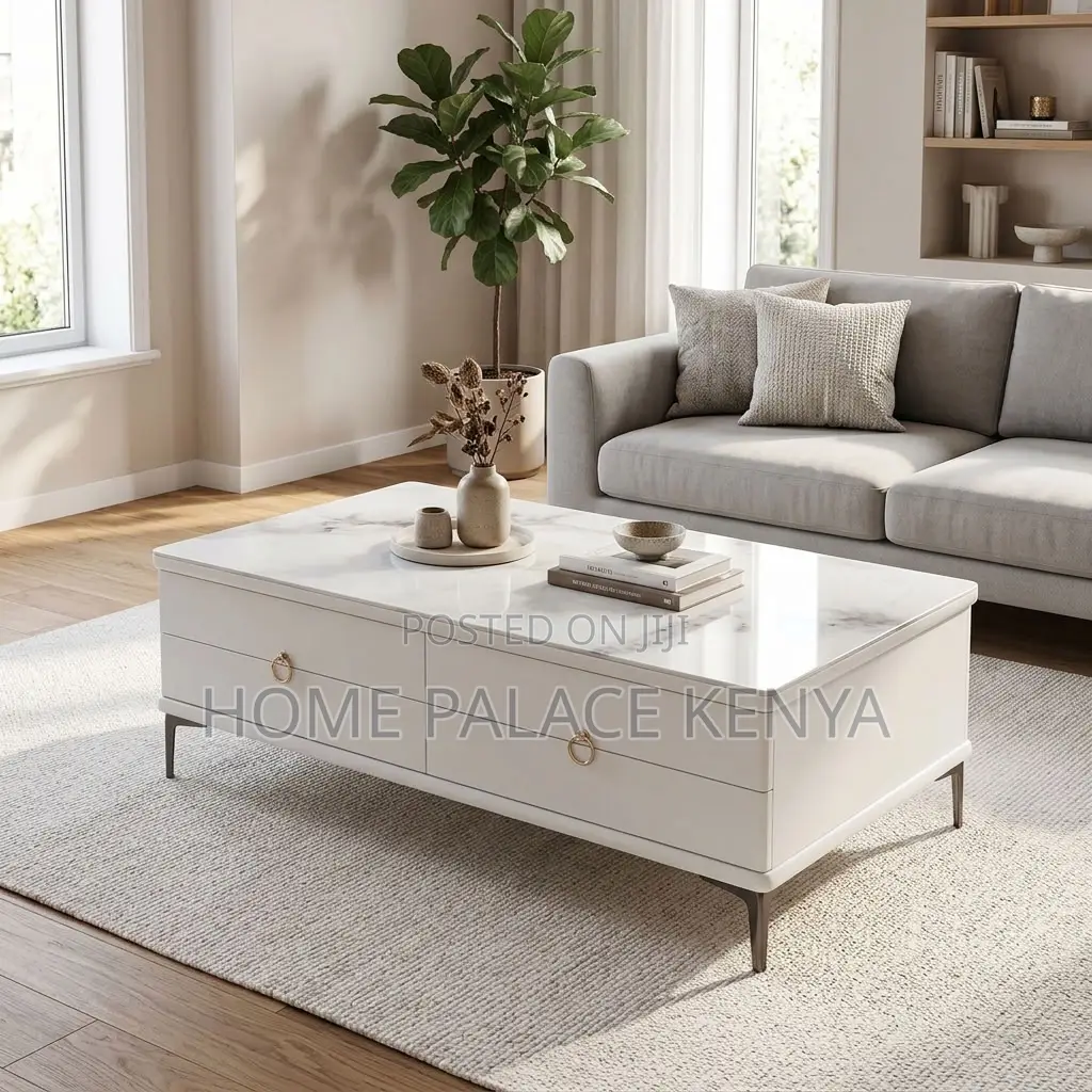 Coffee Table; 4-Drawer Living Room Table