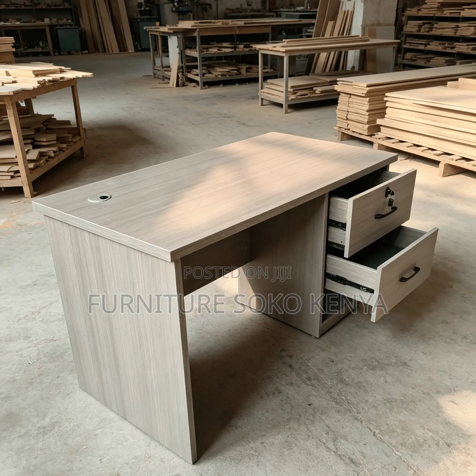 Clerical Home Office 1200mm Table | 3 Drawered Study Desk