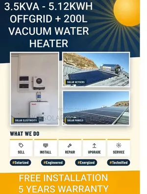 Must 3.5kva - 5.12kwh Offgrid - 300l Fresh Water Heater & Installation